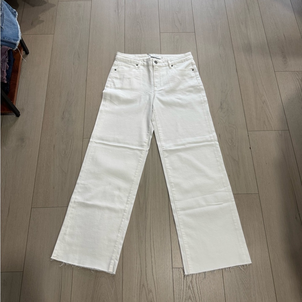 Hidden Denim White Wide Leg Dad Jean - Picture 7 of 8